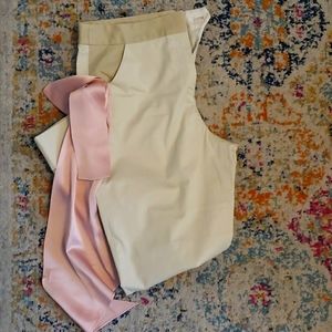 Hellessy Beaton Pink Satin Scarf Cargo Pants